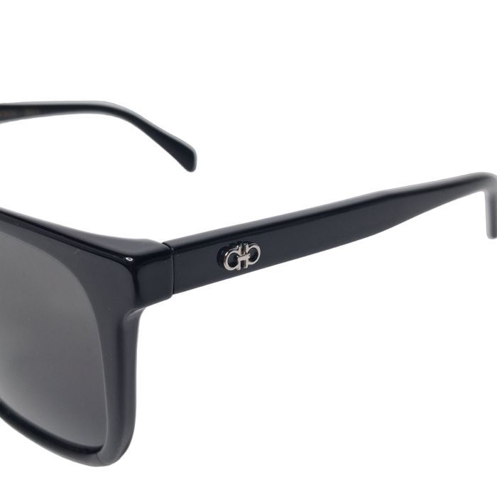 Salvatore Ferragamo SF2057SLBK Black Square Gancini Sunglasses