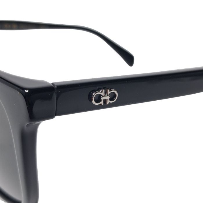 Salvatore Ferragamo SF2057SLBK Black Square Gancini Sunglasses