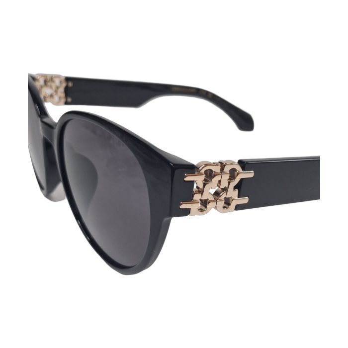 Salvatore Ferragamo SF2095SLBK Cat-Eye Gancini Sunglasses