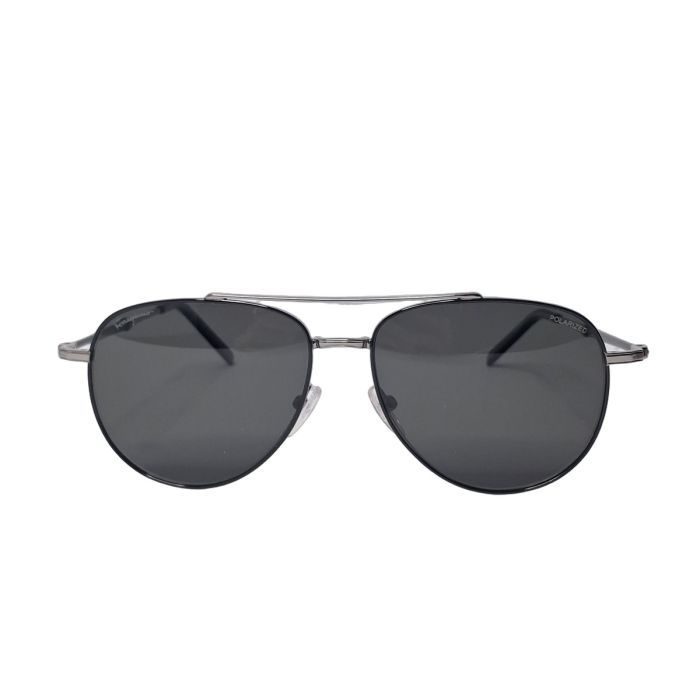 Salvatore Ferragamo SF226SP Gunmetal Aviator Polarized Sunglasses