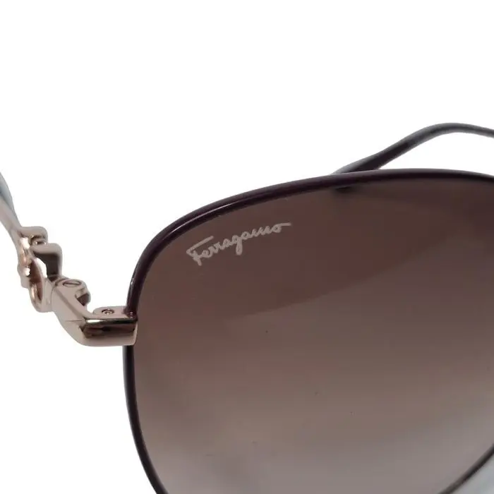 Salvatore Ferragamo SF301SLB Burgundy Sunglasses, Gancini Hardware