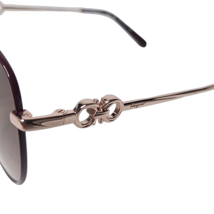 Salvatore Ferragamo SF301SLB Burgundy Sunglasses, Gancini Hardware