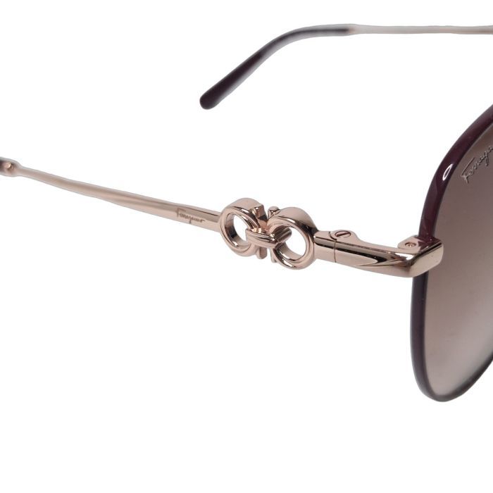 Salvatore Ferragamo SF301SLB Burgundy Sunglasses, Gancini Hardware