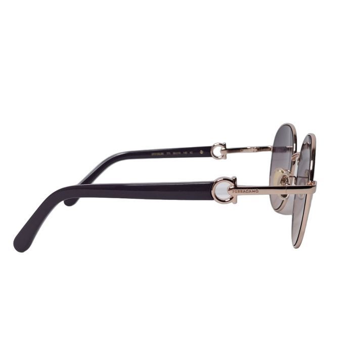 Salvatore Ferragamo SF315SLBK Rose Gold Round Sunglasses