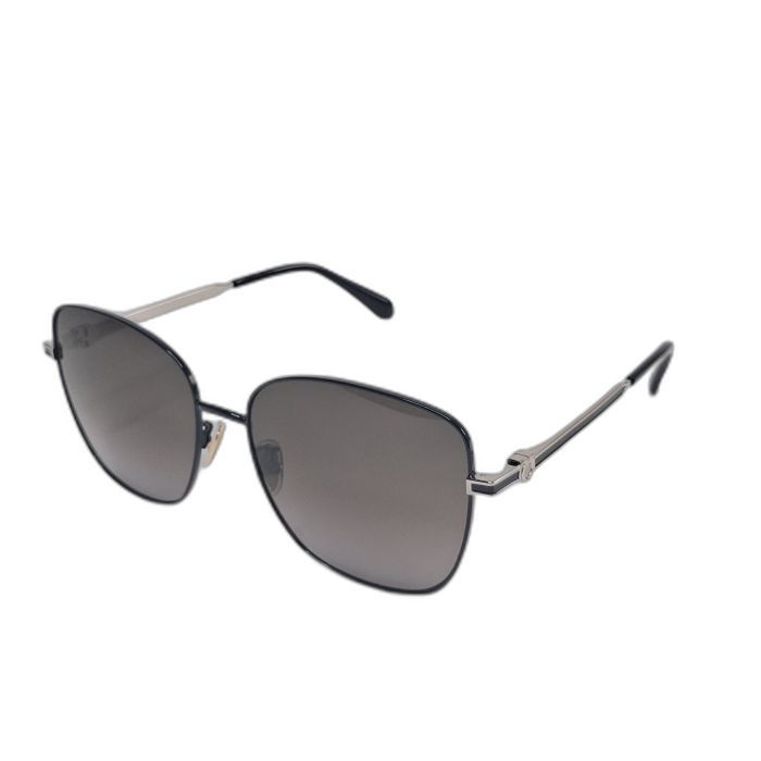 Salvatore Ferragamo SF320SLBK Squared Metal Sunglasses