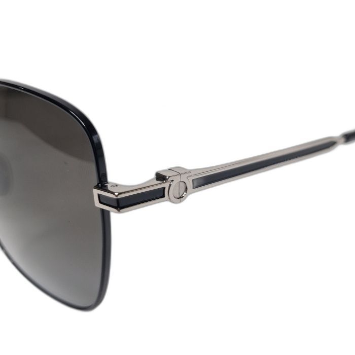 Salvatore Ferragamo SF320SLBK Squared Metal Sunglasses
