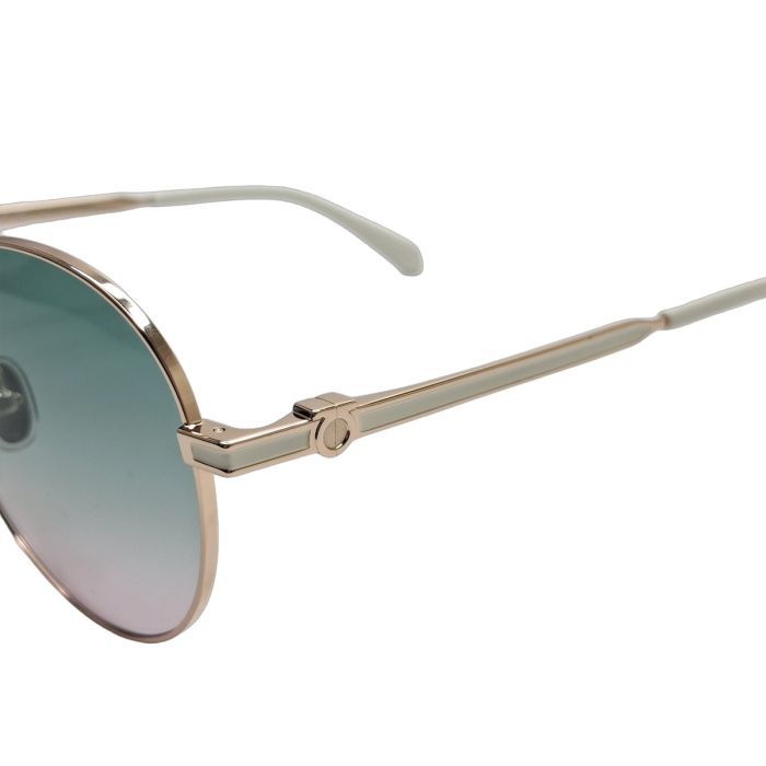 Salvatore Ferragamo SF321SLBK Rose Gold Round Sunglasses
