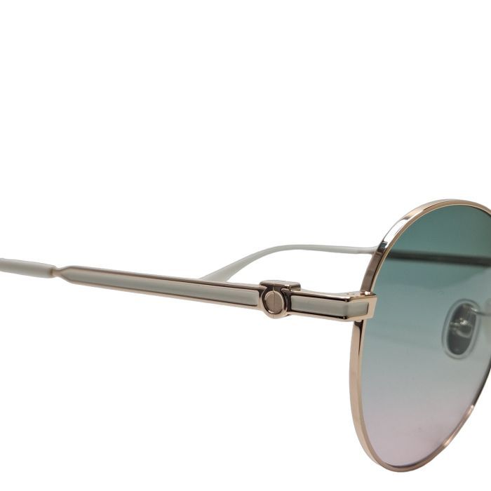 Salvatore Ferragamo SF321SLBK Rose Gold Round Sunglasses