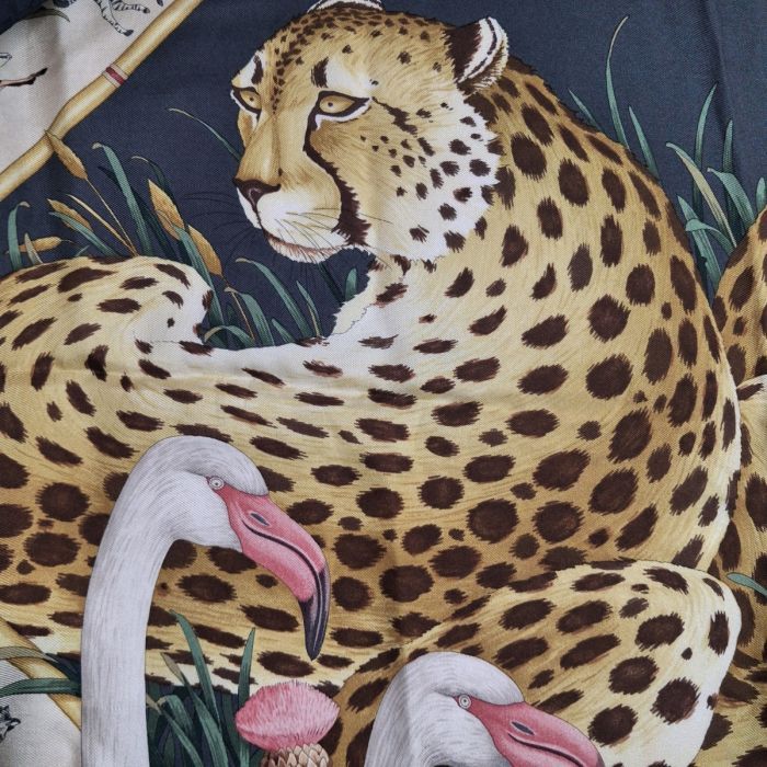 Salvatore Ferragamo Black Silk Floral Print Scarf