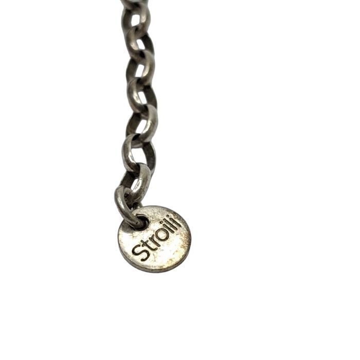 Stroili Sterling Silver Charm Bracelet with Crystal Heart