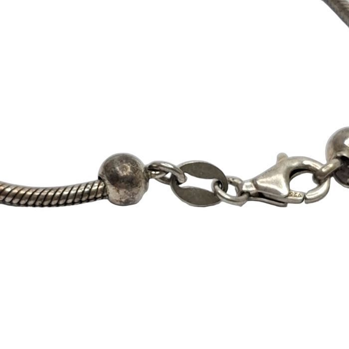 Stroili Sterling Silver Charm Bracelet with Crystal Heart