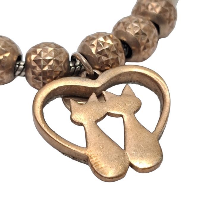 Stroili Sterling Silver Charm Bracelet with Crystal Heart