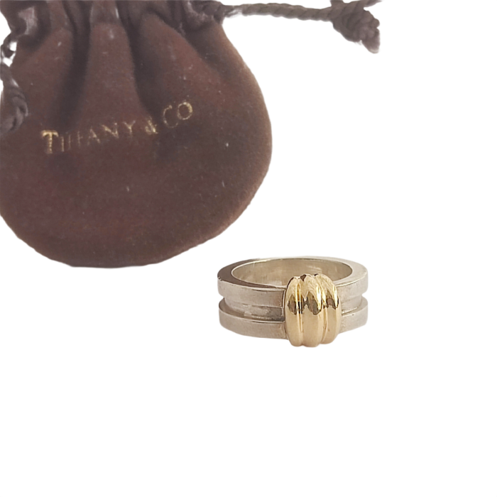Tiffany & Co. 18k Gold & Silver Ring
