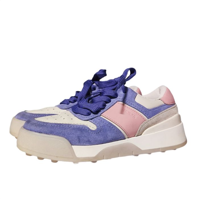 Tod's Color-block suede and leather sneakers