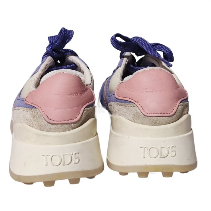 Tod's Color-block suede and leather sneakers