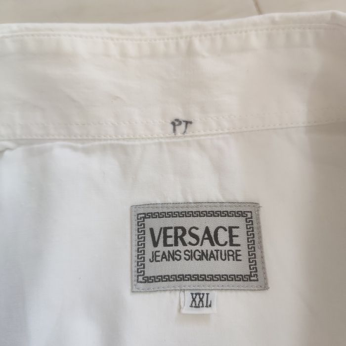 Versace Jeans Couture White Cotton XXL Long Sleeve Shirt