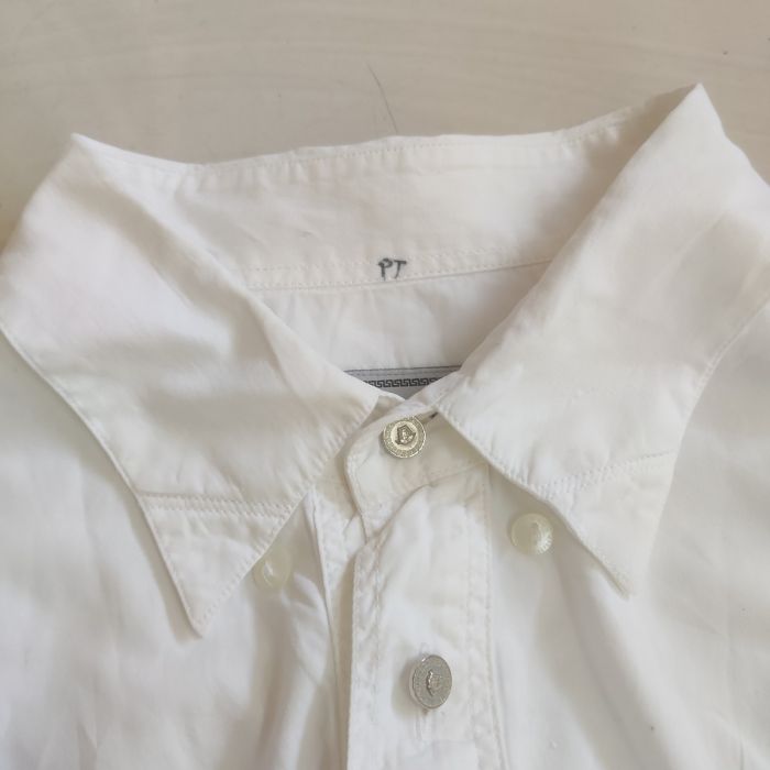 Versace Jeans Couture White Cotton XXL Long Sleeve Shirt