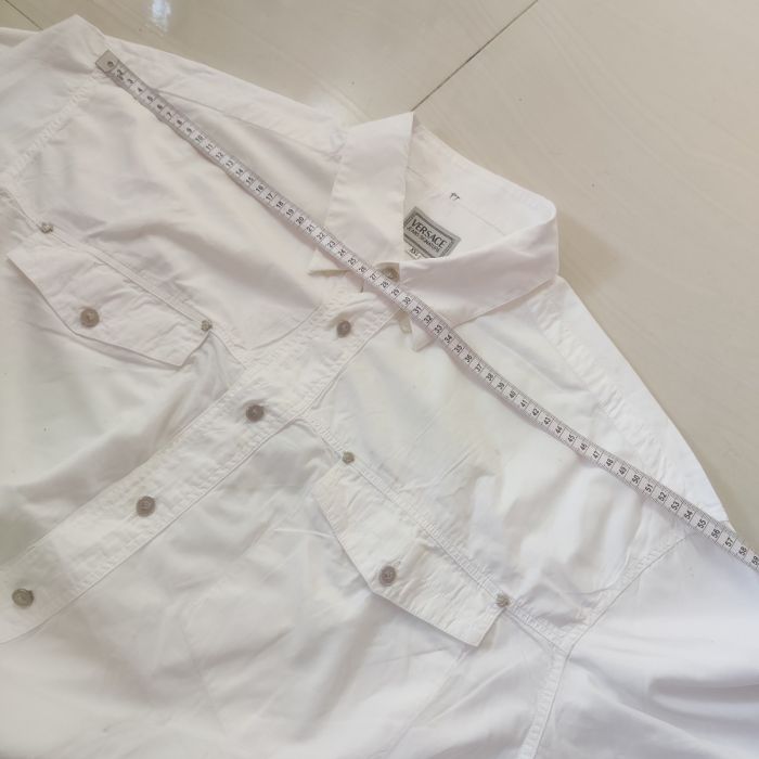Versace Jeans Couture White Cotton XXL Long Sleeve Shirt