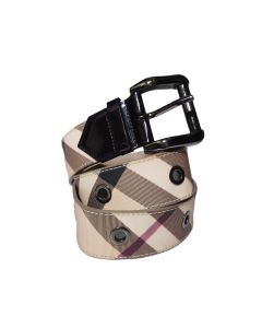 Burberry Canvas Patent Leather Belt