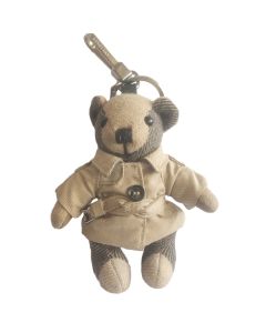 Burberry Thomas Bear In Trench Coat Beige Cashmere Bag Charm