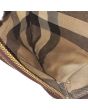 Burberry Zip Canvas & Leather Pouch