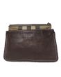 Burberry Zip Canvas & Leather Pouch