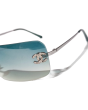 Chanel 4017-d Crystal CC Rimless Sunglasses