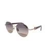 Ferragamo SF315SLBK Round Sunglasses