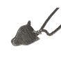 Gucci Anger Forest Wolf Head Pendant Necklace 