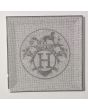 Hermes Mosaique au 24 Square Plate 23 x 23 cm Platinum Silver porcelain 