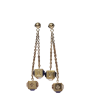 Louis Vuitton Crystal 'LV' Gamble Drop Earrings