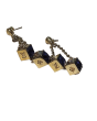 Louis Vuitton Crystal 'LV' Gamble Drop Earrings