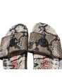 Roberto Cavalli Grey leather slippers