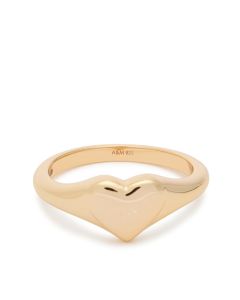 Heart 18kt gold-plated ring