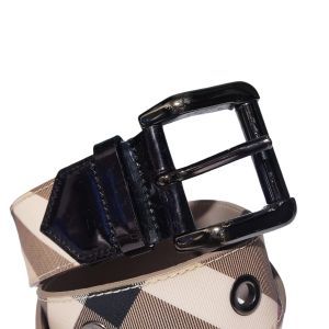 Burberry Canvas Patent Leather Belt