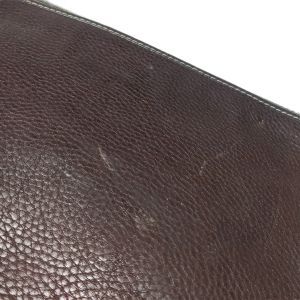 Burberry Zip Canvas & Leather Pouch