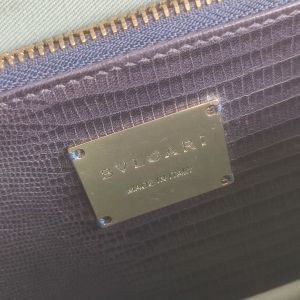 Bvlgari Python Leather Clutch 