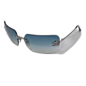 Chanel 4017-D Crystal CC Rimless Sunglasses