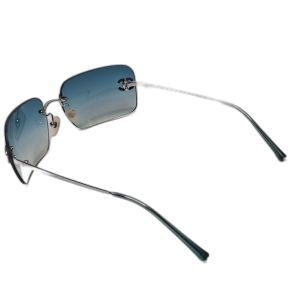 Chanel 4017-D Crystal CC Rimless Sunglasses