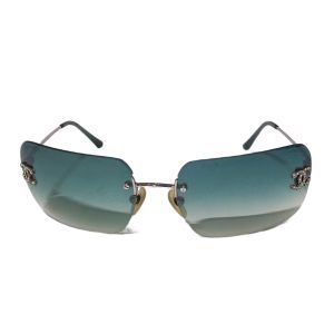 Chanel 4017-D Crystal CC Rimless Sunglasses