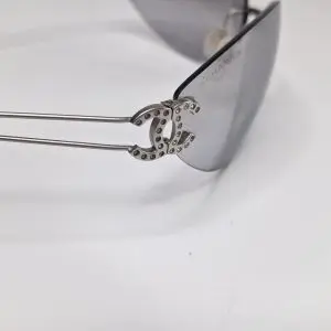 Chanel 4049-B Rimless Crystal CC Sunglasses
