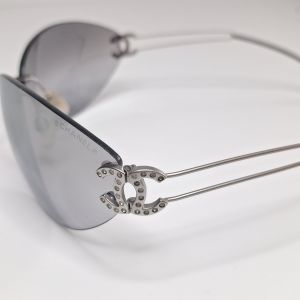 Chanel 4049-B Rimless Crystal CC Sunglasses