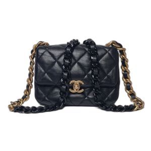 Chanel Black Quilted Lambskin Mini Flap Bag