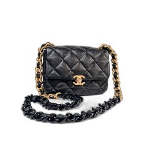 Chanel Black Quilted Lambskin Mini Flap Bag