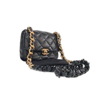 Chanel Black Quilted Lambskin Mini Flap Bag