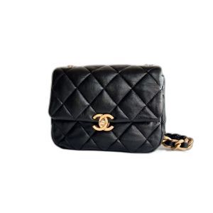 Chanel Black Quilted Lambskin Mini Flap Bag