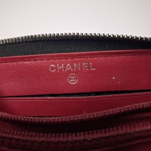 Chanel Black Quilted Zip Wallet