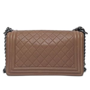 Chanel Boy Bag Tan Caviar