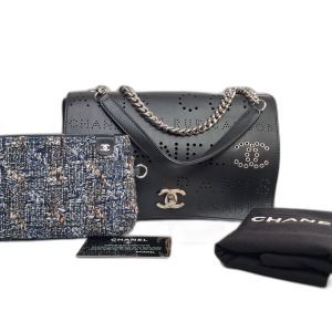 Chanel Perforated Leather Flap Bag