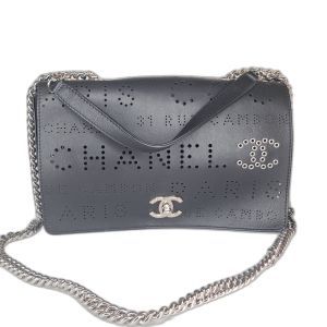 Chanel Perforated Leather Flap Bag
